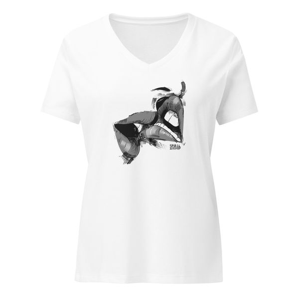 Women's V-Neck Tee | Lips