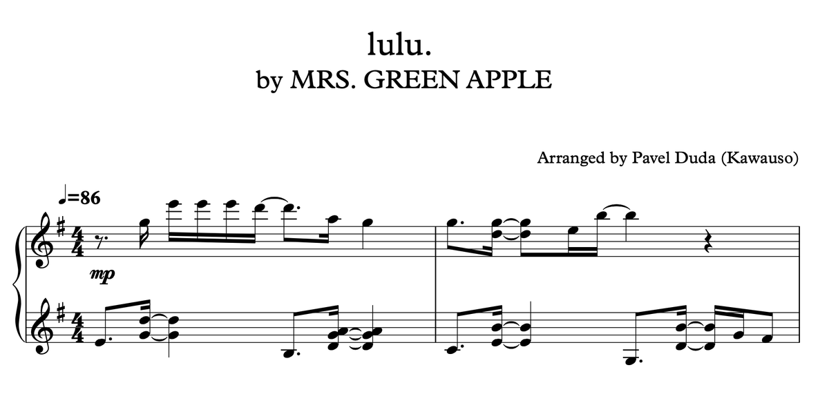 lulu. by MRS. GREEN APPLE