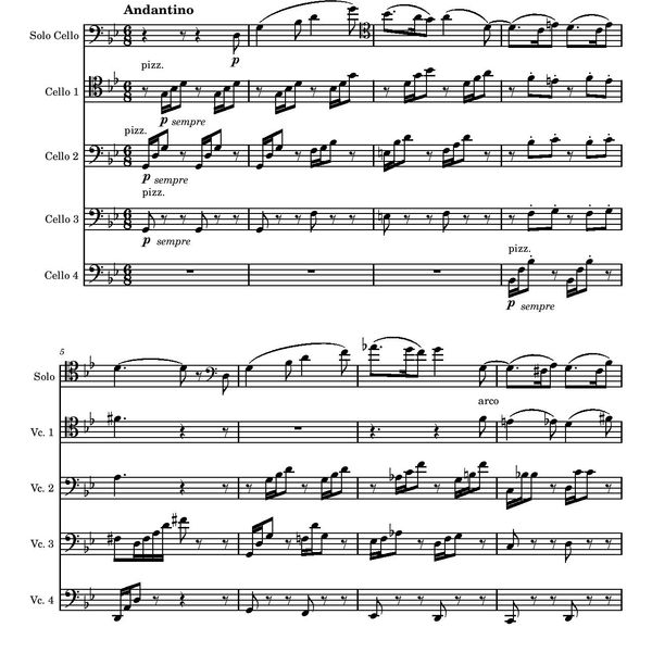 Sicilenne for Solo Cello and Cello Ensemble