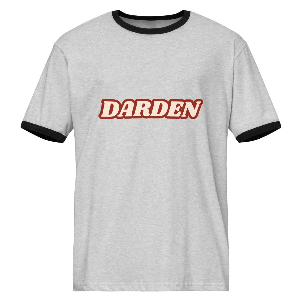 Darden Red Retro Unisex Ringer T-Shirt