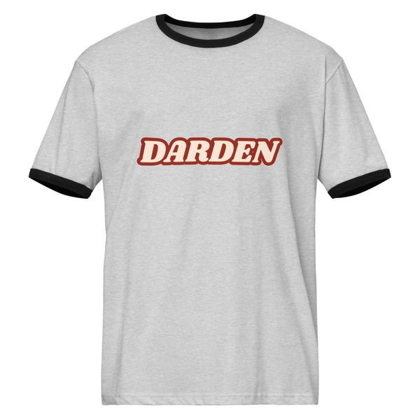 Darden Red Retro Unisex Ringer T-Shirt