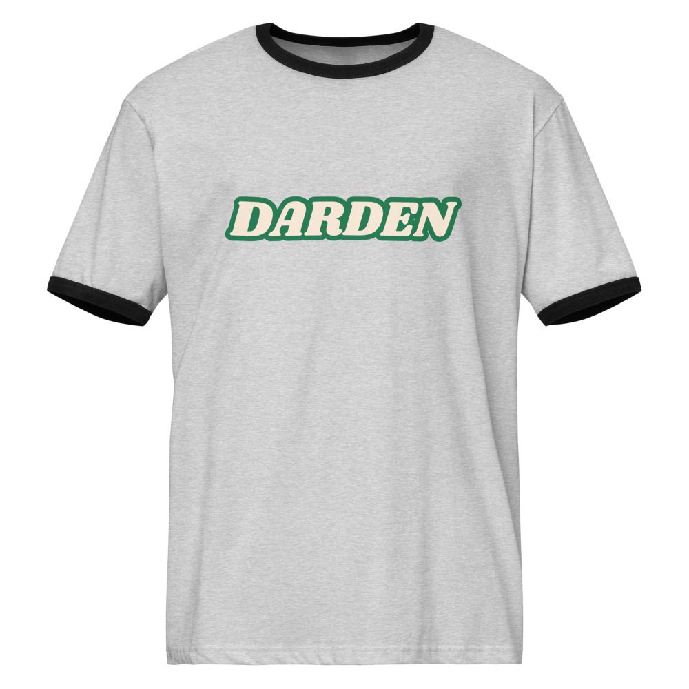 Darden Green Retro Unisex Ringer T-Shirt 