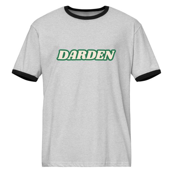 Darden Green Retro Unisex Ringer T-Shirt 