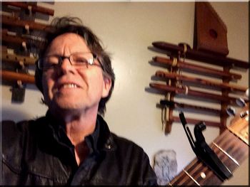 Paul Adams Standing with the first guitar I made
