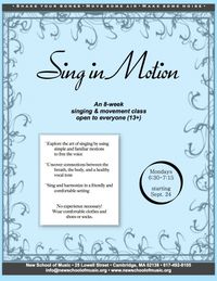 Sing in Motion -a new class starts Sept. 24th!
