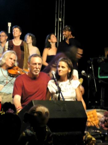 Sharing a mic at Bhakti Fest All Star Jam (Krishna Das, Ragani)
