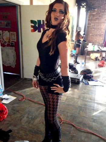 Hip Hop dancer Miriam Levie Gorgeous Mim is dressed and ready to rock the set for Peace Prayer music video

