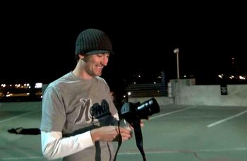 Andy Fabitz assisting our rooftop shoot for Peace Prayer music video
