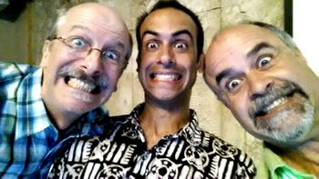 Band guys (Tim Maher, Julio Pabon, Michael Kashou) This is what I have to put up with at our live events... But I do love them.
