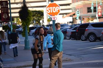 On the set for Peace Prayer music video shooting I'm laughing here because a guy walked out of the bar and was mimicking me! LOL!
