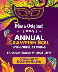Moe's Original BBQ Anual Crawfish Boil Feat. The Dechen Hawk Band