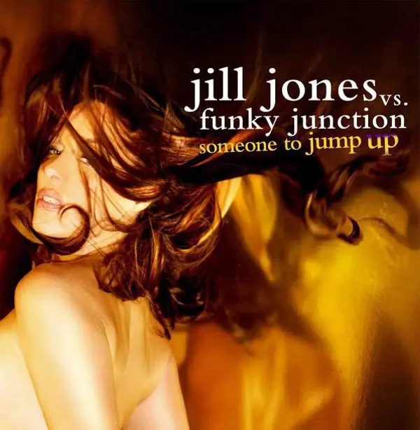 The single cover for 'Someone To Jump Up' by Jill Jones and The Funky Junction, featuring a sleek, contemporary digital design.