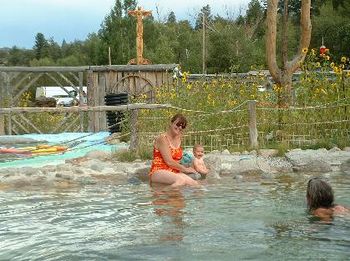 hazel with grandma at hot springs
