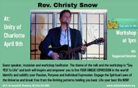 Music, Message and Say YES to Life Workshop