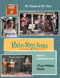 Poet & Song Series Presents Manuel Iris and The Farmer & the Crow