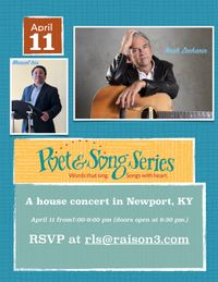 Poet & Song Series presents Manuel Iris and Noah Zacharin