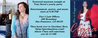 Featured Artist @ Tony Serra's Law Party - November 15!