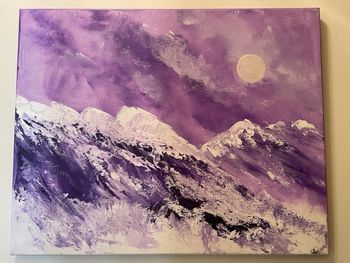 Arctic Pearl Moon 20" x 16"

