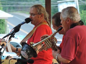 FBJB_Naug_11 The Funky Butt Jazz band on Naugatuck Green with Pierce,Fred Vigorito, Noel Kaletsky,
