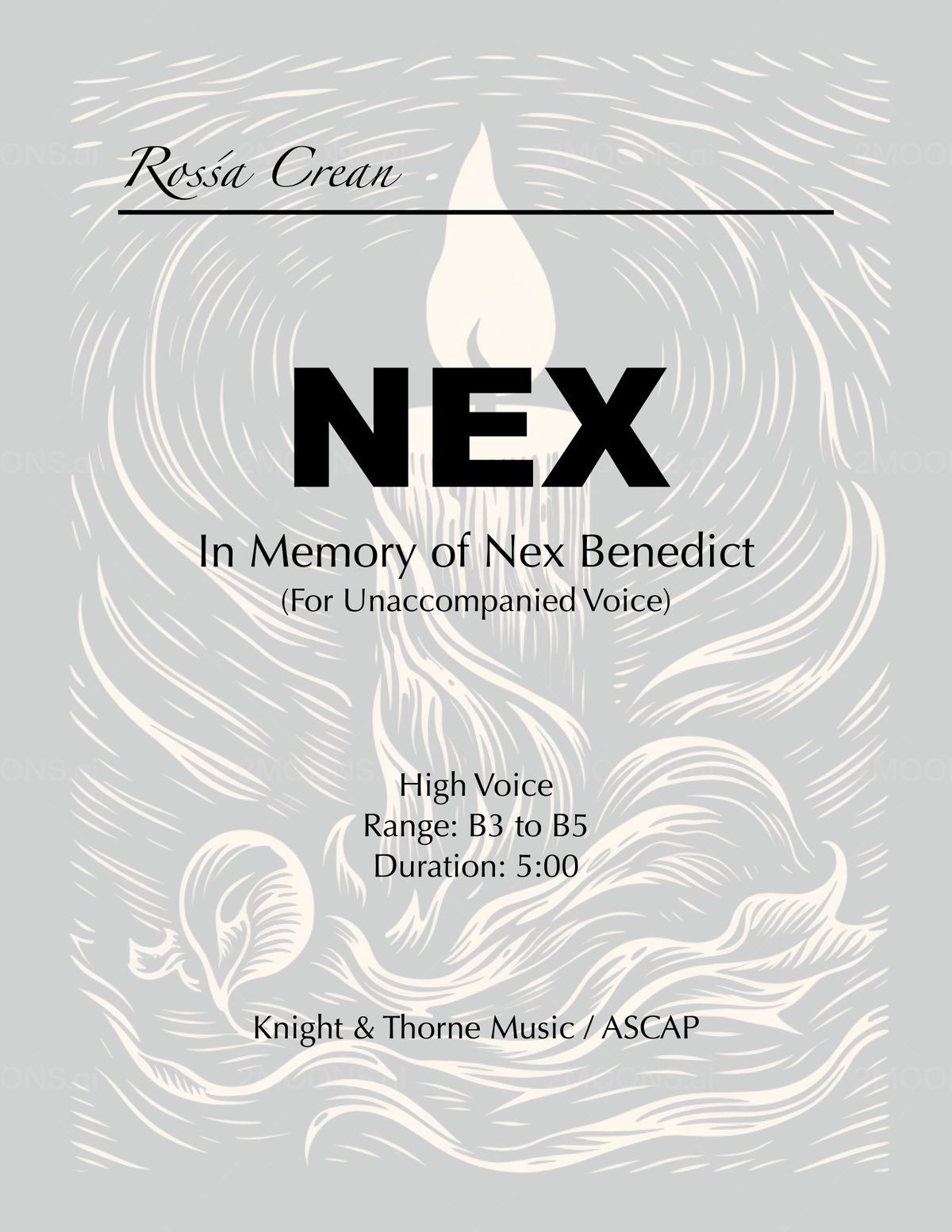 NEX: In Memory of Nex Benedict (For Unaccompanied Voice) - High Voice