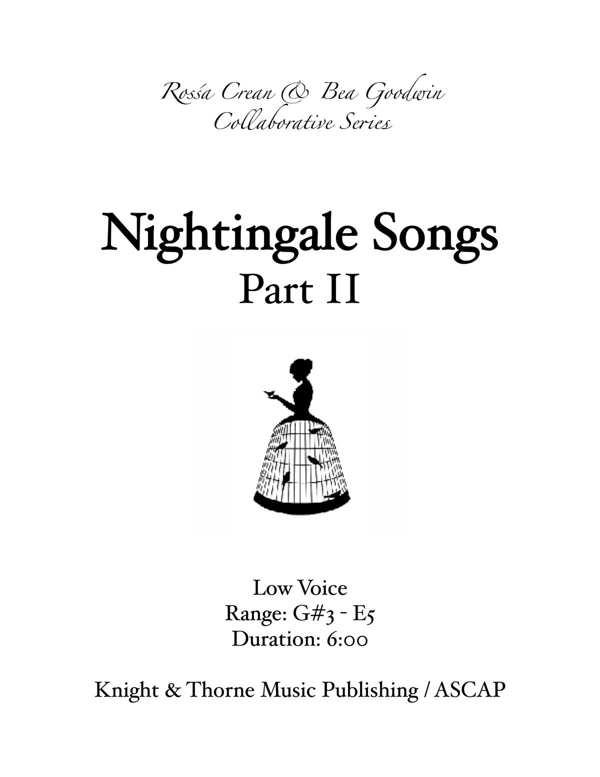 Nightingale Songs, Part 2 - Low Voice