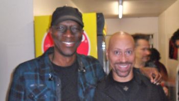 Keb Mo and DJ backstage, London.
