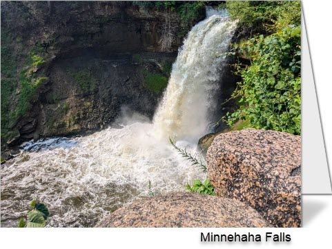 Set of 4 Notecards - "Minnehaha Falls"