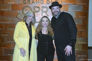 March 22, 2022. Carlene with Opry members Sonya and Ben Isaacs.
