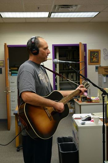 Recording "Shhhh!!!", Potomac Falls High School library
