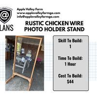 Rustic Chicken Wire Photo Holder Stand Downloadable Plans