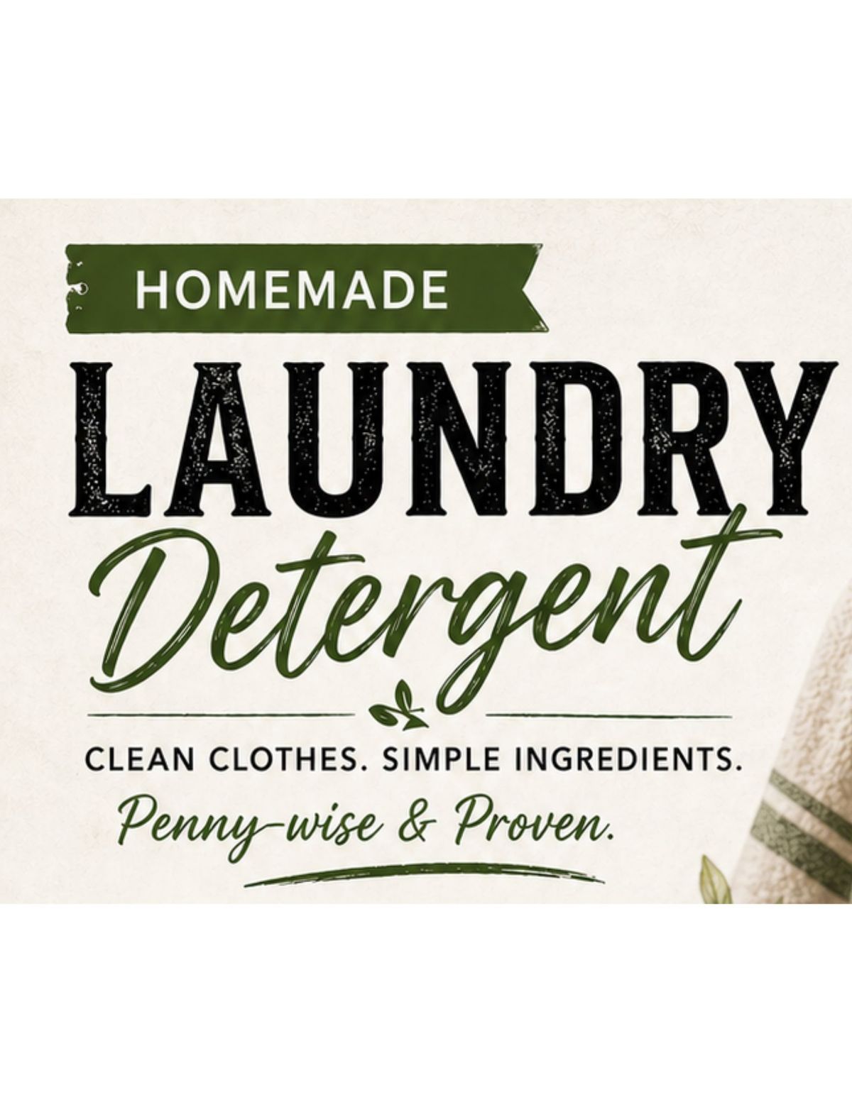 AVF Homemade Laundry Detergent - Downloadable Recipe