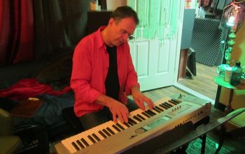 Mark Ferguson adding piano and basking in a Christmas-y glow.   (Dec. 22, 2016)
