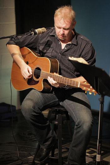 NLB cd release 3 The ridiculosly talented Jeffery Marshall, guitarist, co-writer and producer at the No Longer Broken cd release party at Ultimate Studios.
