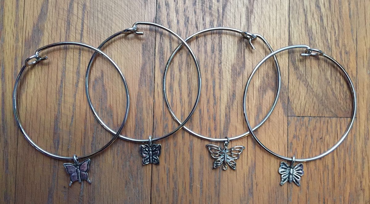Butterfly Bracelet in silver tone