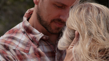 ESIY 3 Here I am contemplating giving up singing for acting. Me with actor Jody Barton from the Every Song Is You video directed by David Lillich.

