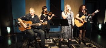DH_JM_AR_CB_cd_release_video_1 Screen shot from the videos for the No Longer Broken cd release show. Jeff Marshall, Aubrey Richmond, Carla Buffa and myself.
