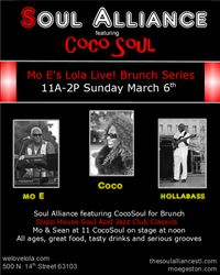 mo E's Lola Live! Soul Alliance Trio featuring CocoSoul