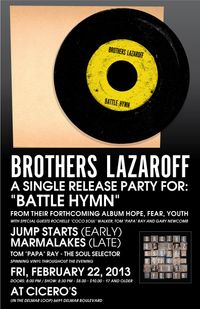Brothers Lazaroff Single Release Party