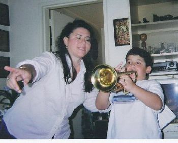 Auntie Anita & Alexander, a.k.a. "Woody" :  "Blow the air straight ahead...FAST!!!"
