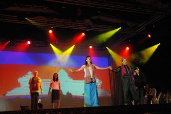 Jessica Pennington (playing Mai) and Roberto Perlas Gomez (playing Ratha Sam)
