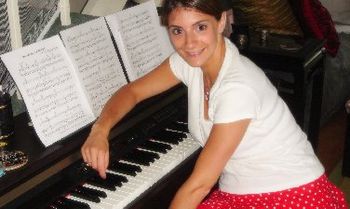 "Come on up and sing some time!"  (I'm such a cheese ball!)
