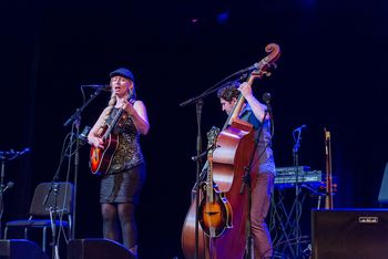 American Roots Concert, FSAF Pioneer Park Theater, American Roots Concert, Fairbanks Summer Arts Festival, 2017. On bass: Ryan Bowers.

