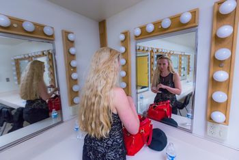 Gettin' ready Backstage at the American Roots Concert, Fairbanks Summer Arts Festival 2017.
