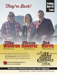Songwriters In-The-Round w/Rob Harris and Mike Waldron