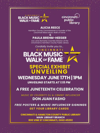 Cincinnati Black Music Walk Of Fame Special Exhibit Unveiling