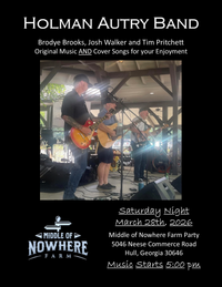 Holman Autry Band (with Special Guest Tim Pritchett)