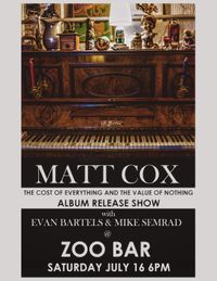 The New Album "The Cost Of Everything, And The Value Of Nothing" Release Concert