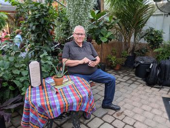 One of the most beautifully quaint and unique venues on the planet, owned and operated by the nicest and kindest souls and their staff.  It is both a fully featured nursery as well as a 5 star restaurant: Origins Cafe.  On this day I was very fortunate to be performing with Michael Benedict, mallets 3 of 11
