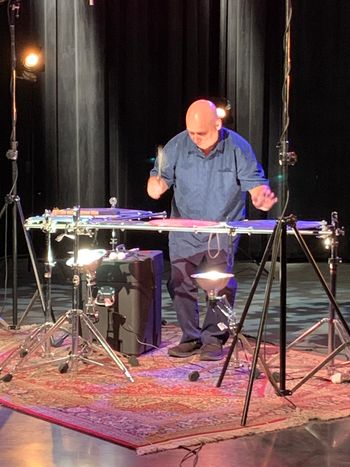 Photo 3 of 5 Filming of 3 musical Segments for WMHT AHA! A House For Art - Performing "Pulp Fiber" on David Russells Shell Less Paper Drums
