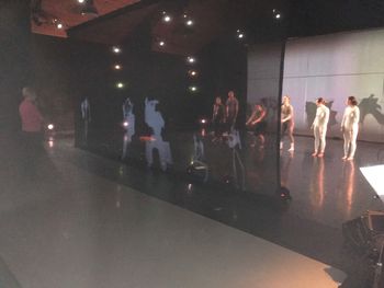 Computer Generated Graphics on Scrim downstage and on Screen upstage 7 of 14 AFT.er featuring the beautiful choreography of Ellen Sinopoli and the Ellen Sinopoli Dance Company at Kaatsbaan International Dance Center
